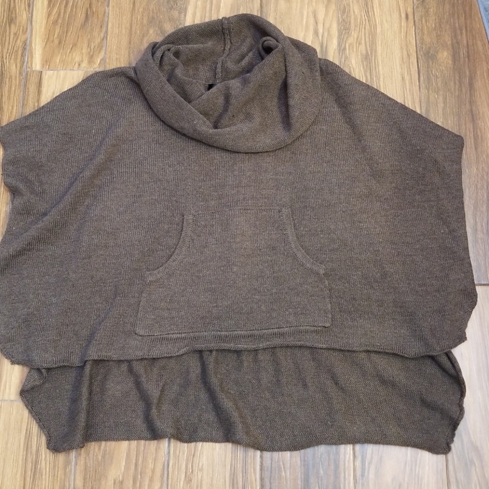 Cowl Neck Poncho Sweater